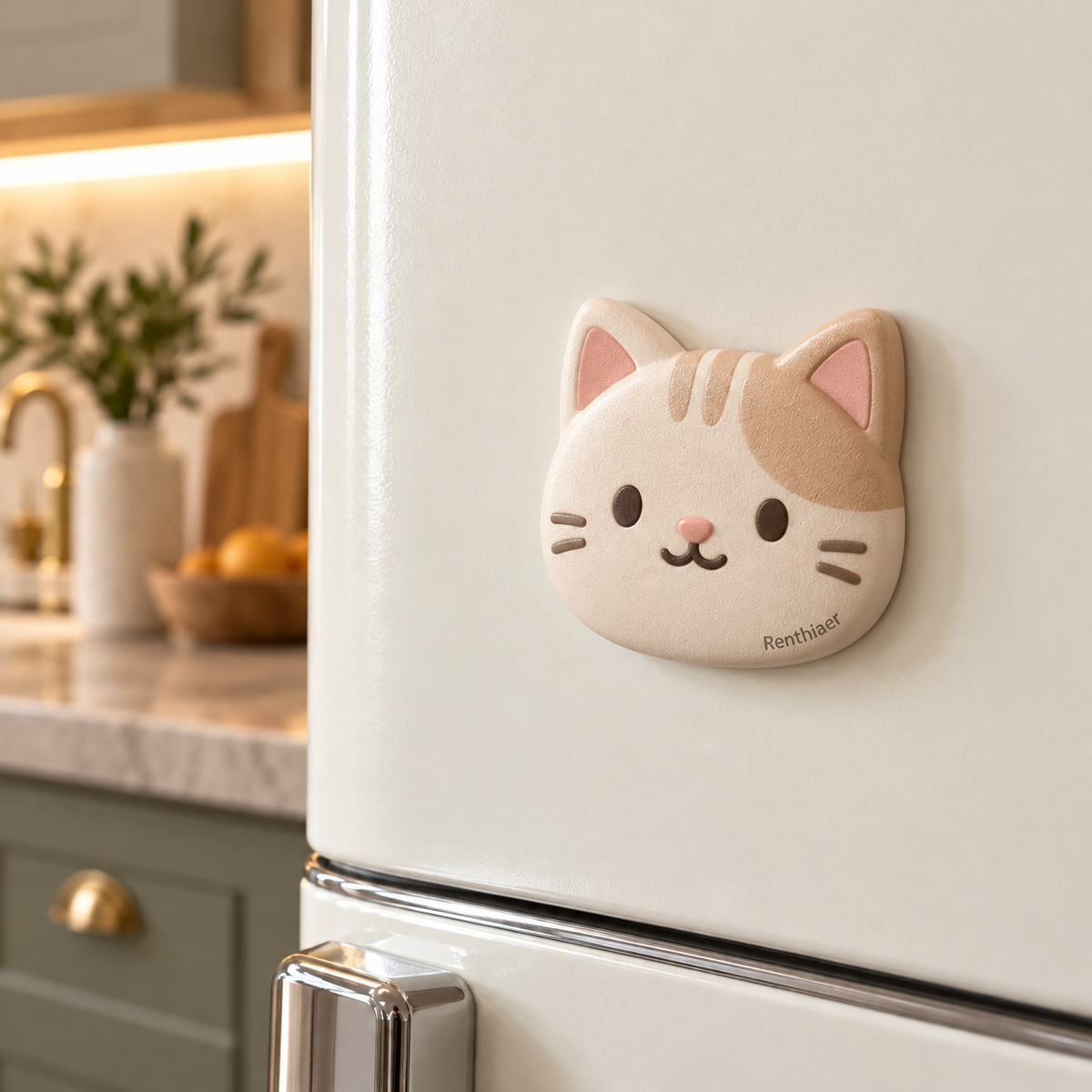 Renthiaer™ Cozy Cat Face Magnet lifestyle scene