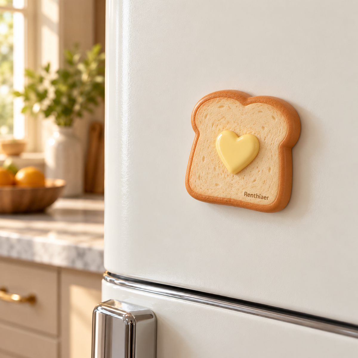 Renthiaer™Sweet Toast Heart Magnet lifestyle scene