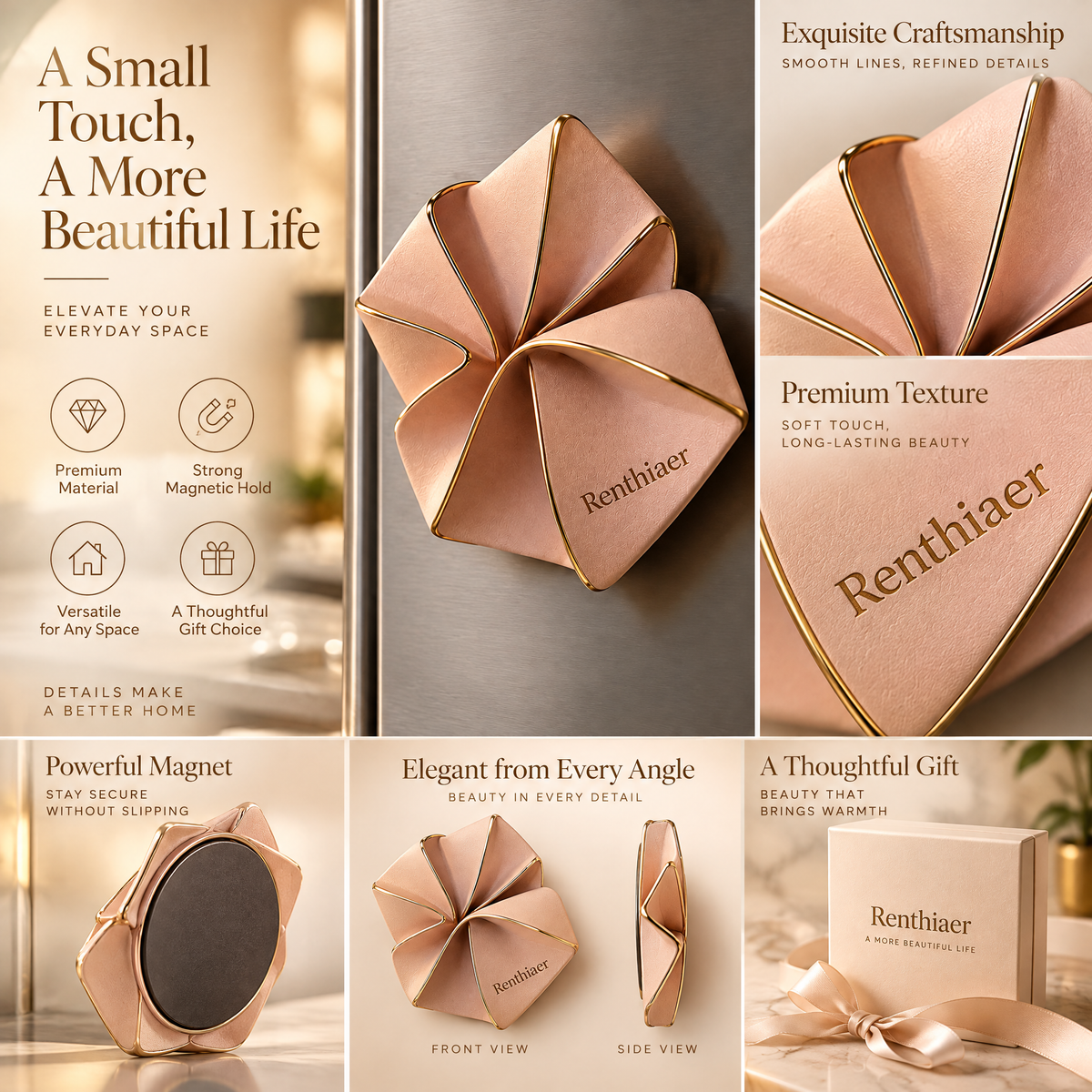 Renthiaer™ Elegant Petal Ribbon Magnet