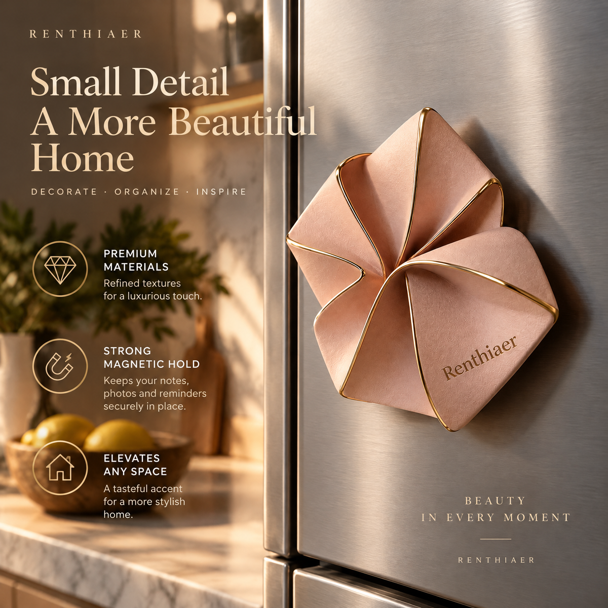 Renthiaer™ Elegant Petal Ribbon Magnet