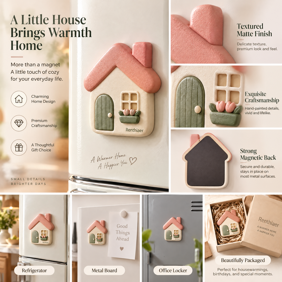 Renthiaer™ Cottage Home Magnet