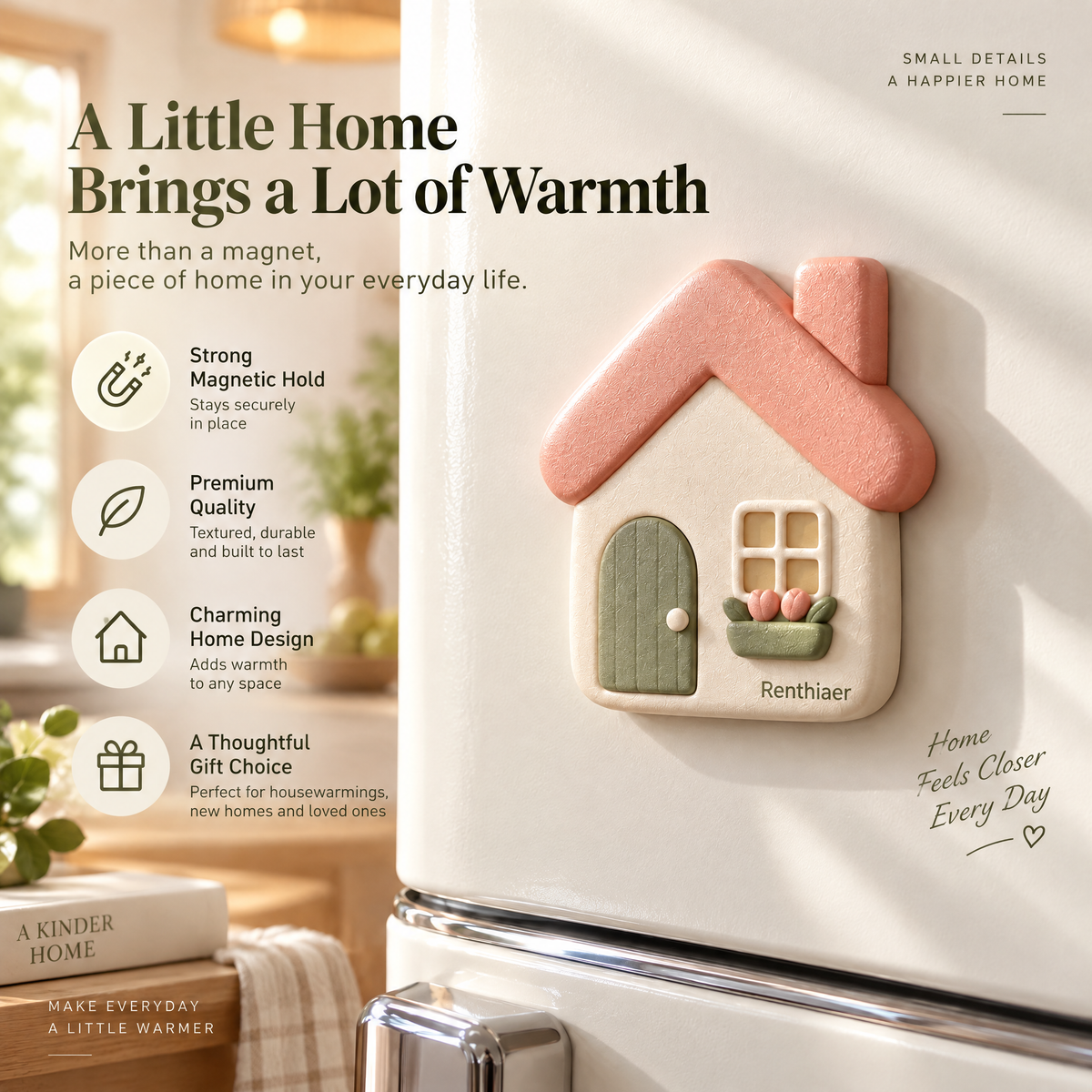 Renthiaer™ Cottage Home Magnet